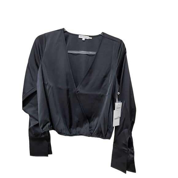 GOOD‎ AMERICAN SATIN WRAP TOP Size Small New with Tags - Picture 11 of 12